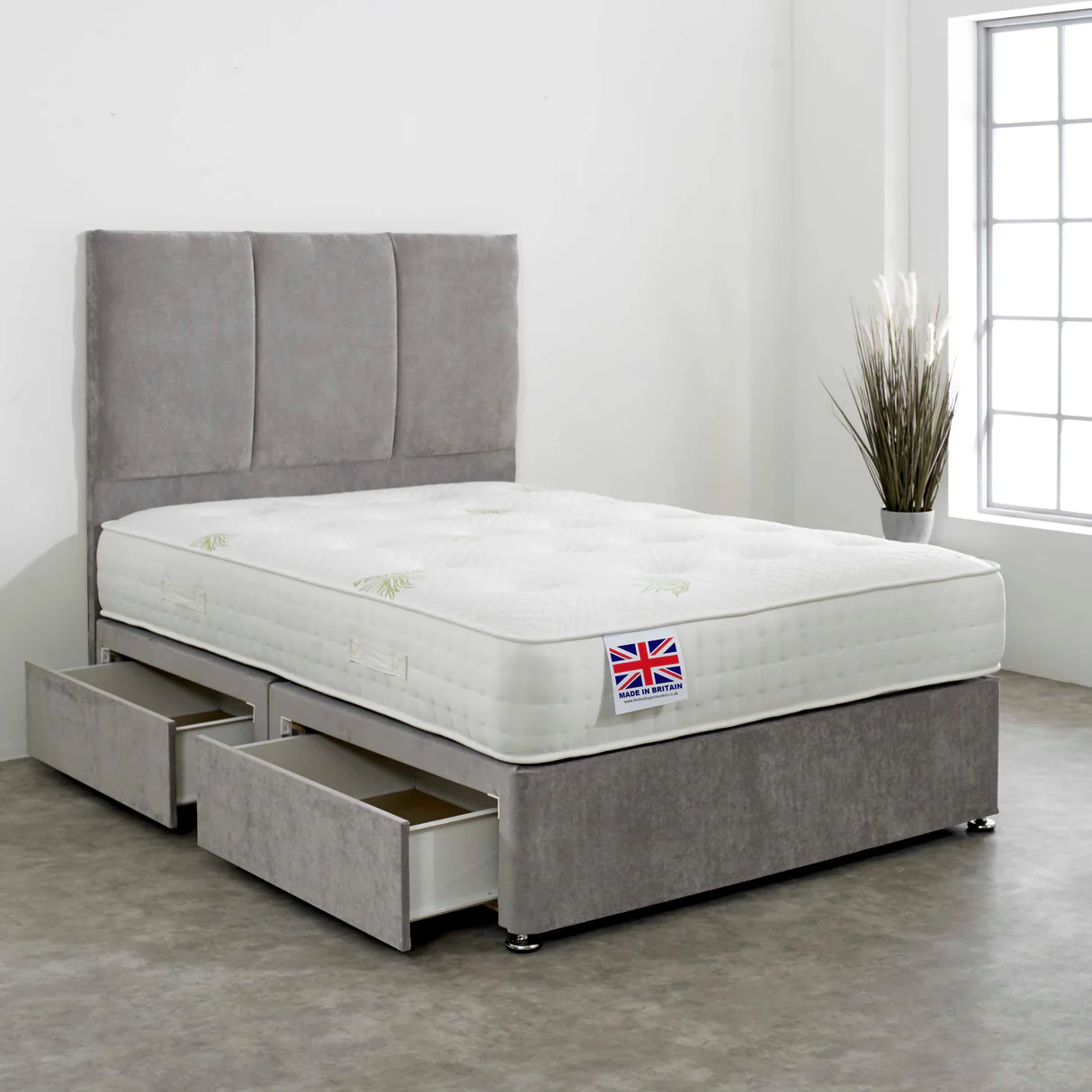 Rochester Aloe Vera Divan Bed Set UK